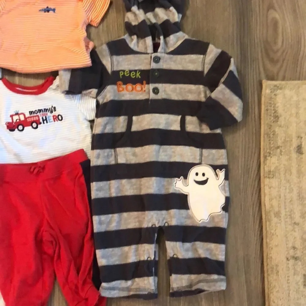 EIGHT PIECE BABY BOY BUNDLE SIZE 6 MONTHS